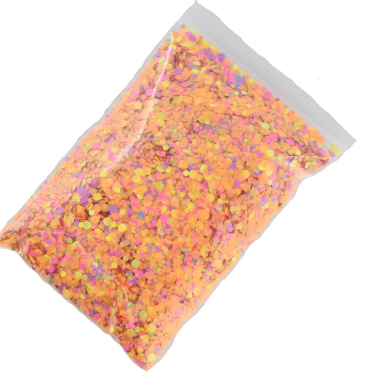 4 Stijlen 50 Gram/zak Regenboog Neon Baksteen Vorm Glitters 1Mm-4Mm Multi-color Neon, nail Art, Uv Hars, Shakers, Hars Kunst: round