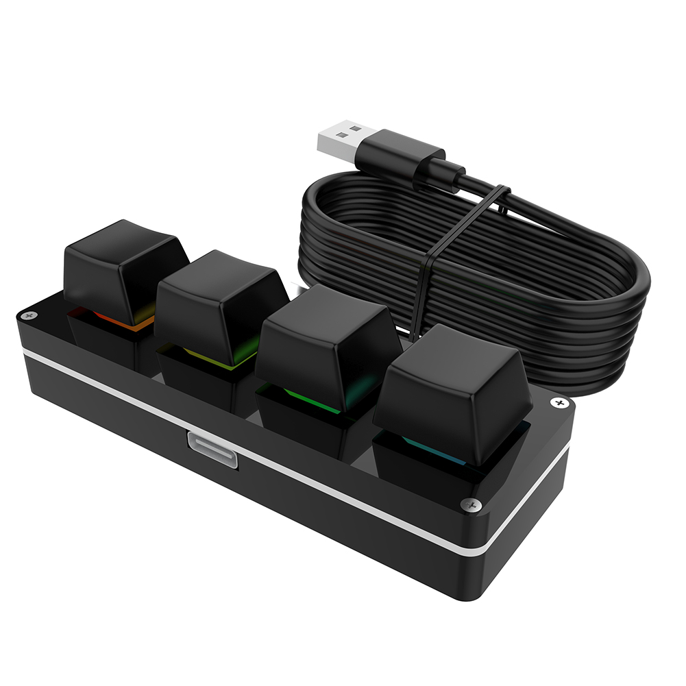 12 klawisz 2 pokrętło klawiatura makro RGB klawiatura mechaniczna gorący zamiana klawiatura niestandardowa klawiatura jednoręczna mini klawiatura robić gier mini klawiatura: Srebrny