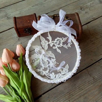 Handgemaakte Bruiloft props ring instellen ring doos creatieve bruiloft ambachten diameter17cm: 1