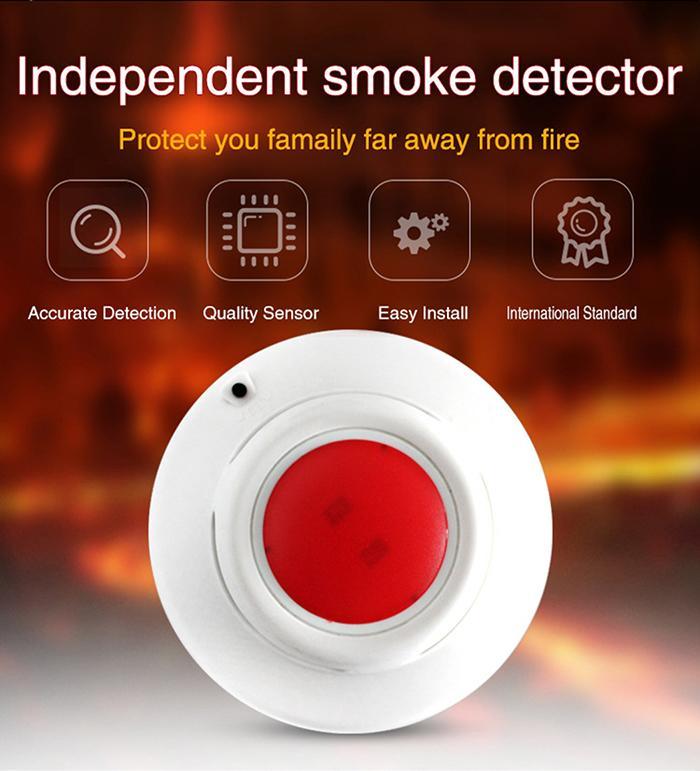 Fire Protection Smoke Detector Portable Alarm Sensors For Home Security Alarm System Indoor Mist AlarmDetector Sound&Light Alarm