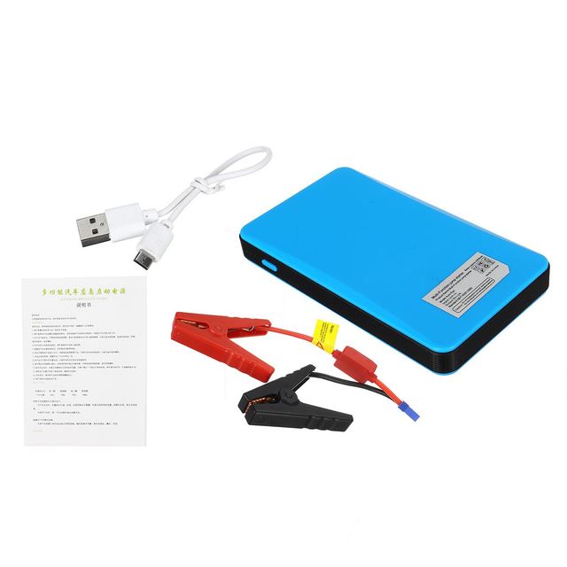 Car Starters 12V 20000mAh Car Battery Starter Booster Car Jump Starter Power Bank Starting Device Car Emergency Battery Charger: Blue