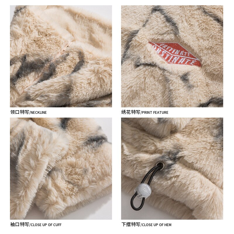 Amerykańska ulica biodro-chmiel retro wiązanie-barwnik graffiti pluszowa kurtka moda męska marka Bf leniwy wiatr para ubrania wyściełane bawełną