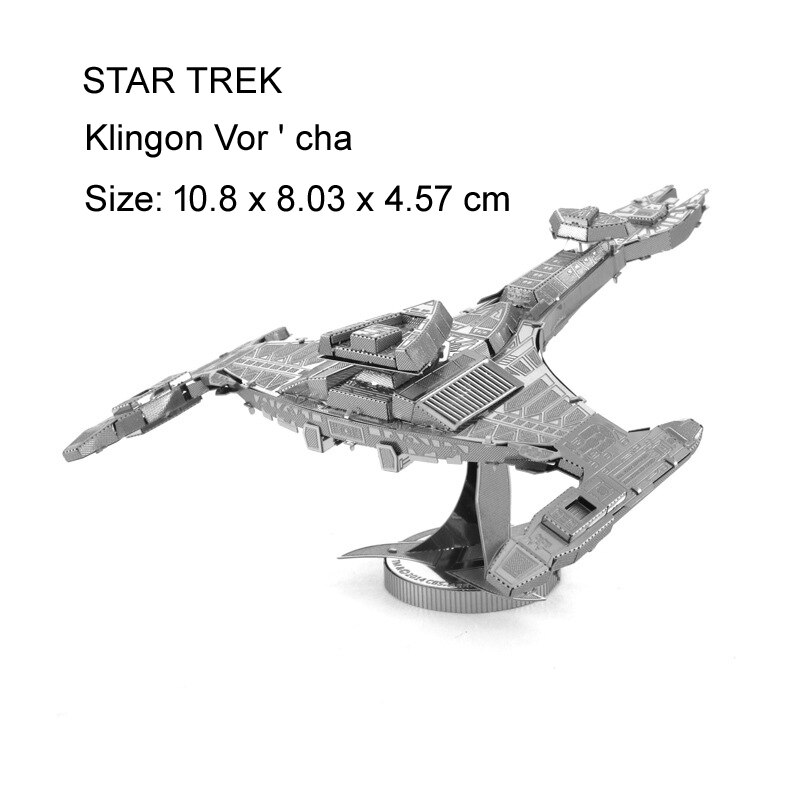 Starship 3D Metal Puzzle Enterprise NCC-1701-D Bird of Prey model KITS Assemble Jigsaw Puzzle Toys For Children: 115-Klingon Vor cha