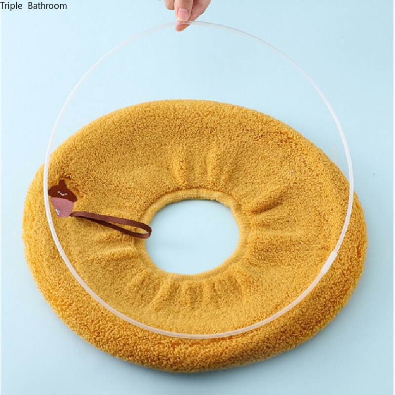 Winter Large Universal Keep Warm Waterproof Soft Toilet Mat Washable Thicken Bathroom Supplies Toilet Seat Cover Accessories