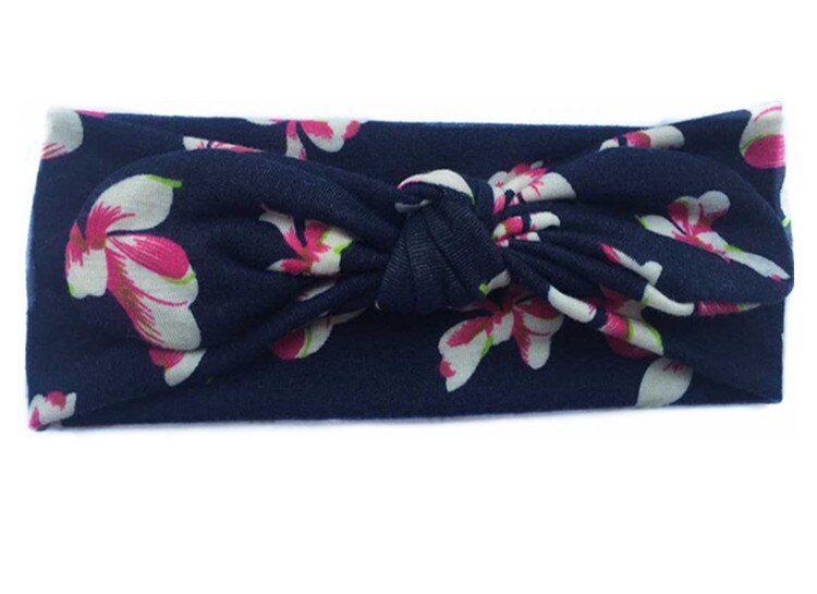 Kid Baby Girl Floral Elastic Hairband Girls Baby Headband Toddler Bow Flower Hair Band Accessories Headwear: White