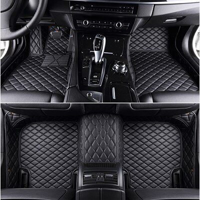 Custom 5 Seat car floor mats for renault Megane CC Latitude Laguna Captur all models car mats auto accessories: all black