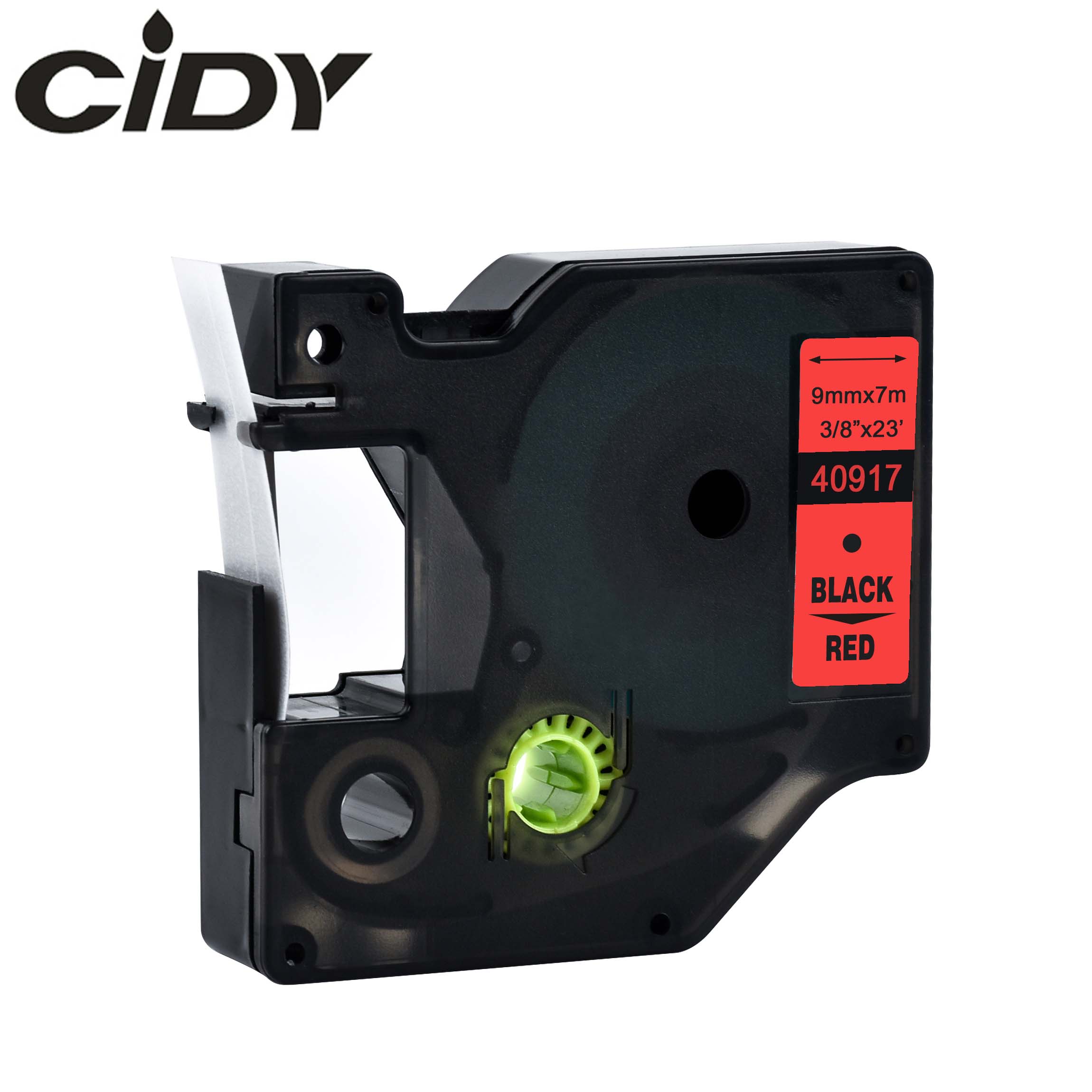 CIDY Multicolor 40913 40918 40910 9mm black on white label tape Compatible Dymo D1 manager 45013 FOR DYMO LM160 LM280 DYMO PNP: 9mm black on red