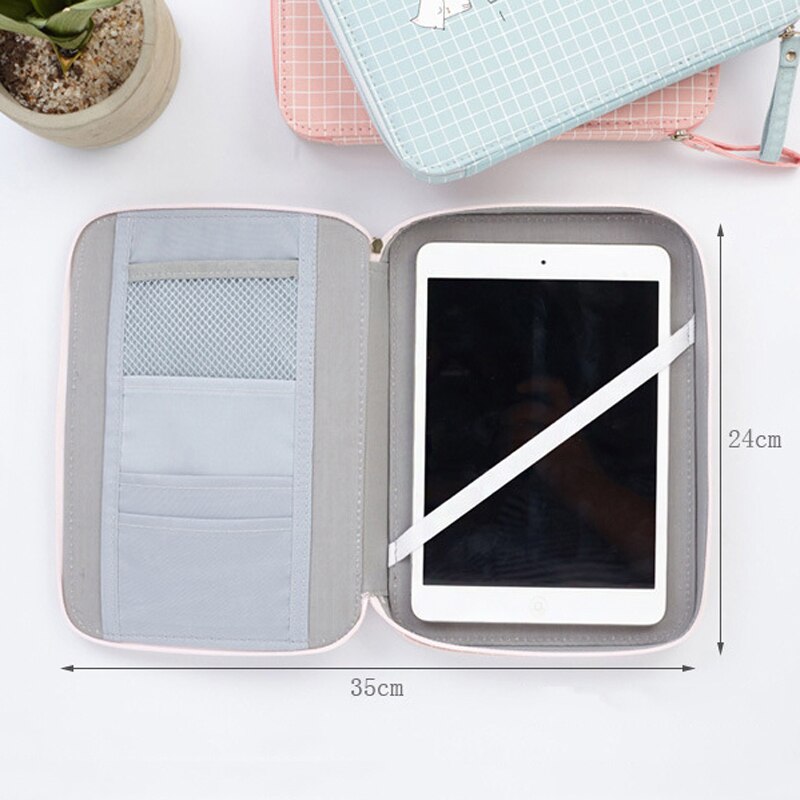 Kawaii Coreano de gran capacidad, fundas multifunción para lápices, Color de macarrón, útiles escolares, bolígrafos, Pad, bolsa de almacenamiento para teléfono, suministros