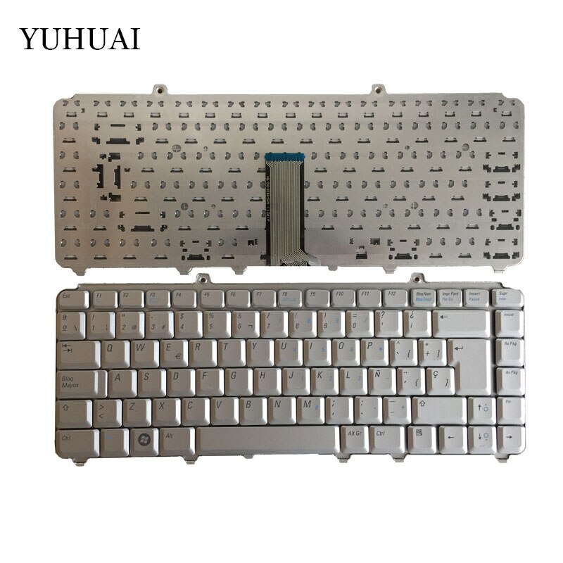 Spanish Laptop Keyboard for Dell Inspiron 1420 1520 1521 1525 NK750 R1-5-B08 PP29L XPS M1530 XPS M1330 SP keyboard: White