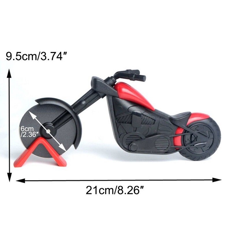 1Pc Motorcycle Rvs Pizza Mes Pizza Wheel Cutter Motorbike Roller Chopper Snijmachine Schil Messen Kitchen Tools