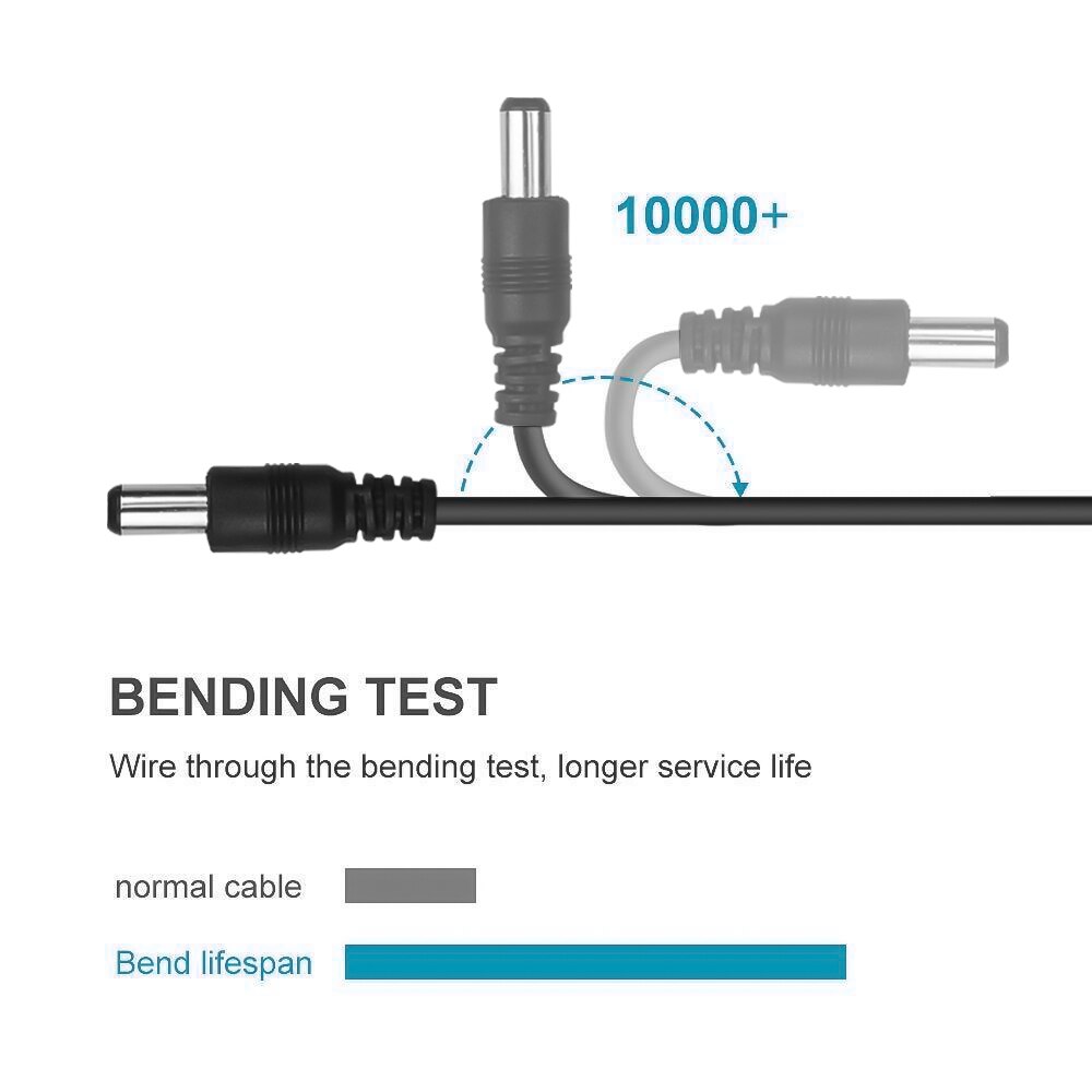 Cable de alimentación cargador kebidumei de USB de 5 V a enchufe CC de 5,5mm/Cable de alimentación USB para MP3/MP4 jugador