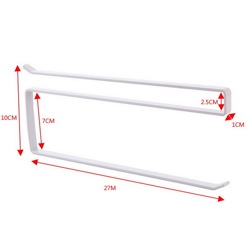 Keuken Tissue Houder Opknoping Badkamer Toiletpapier Handdoekhouder Rack Keuken Papierrolhouder Toiletpapier Stand Handdoek: white 27x10x1cm