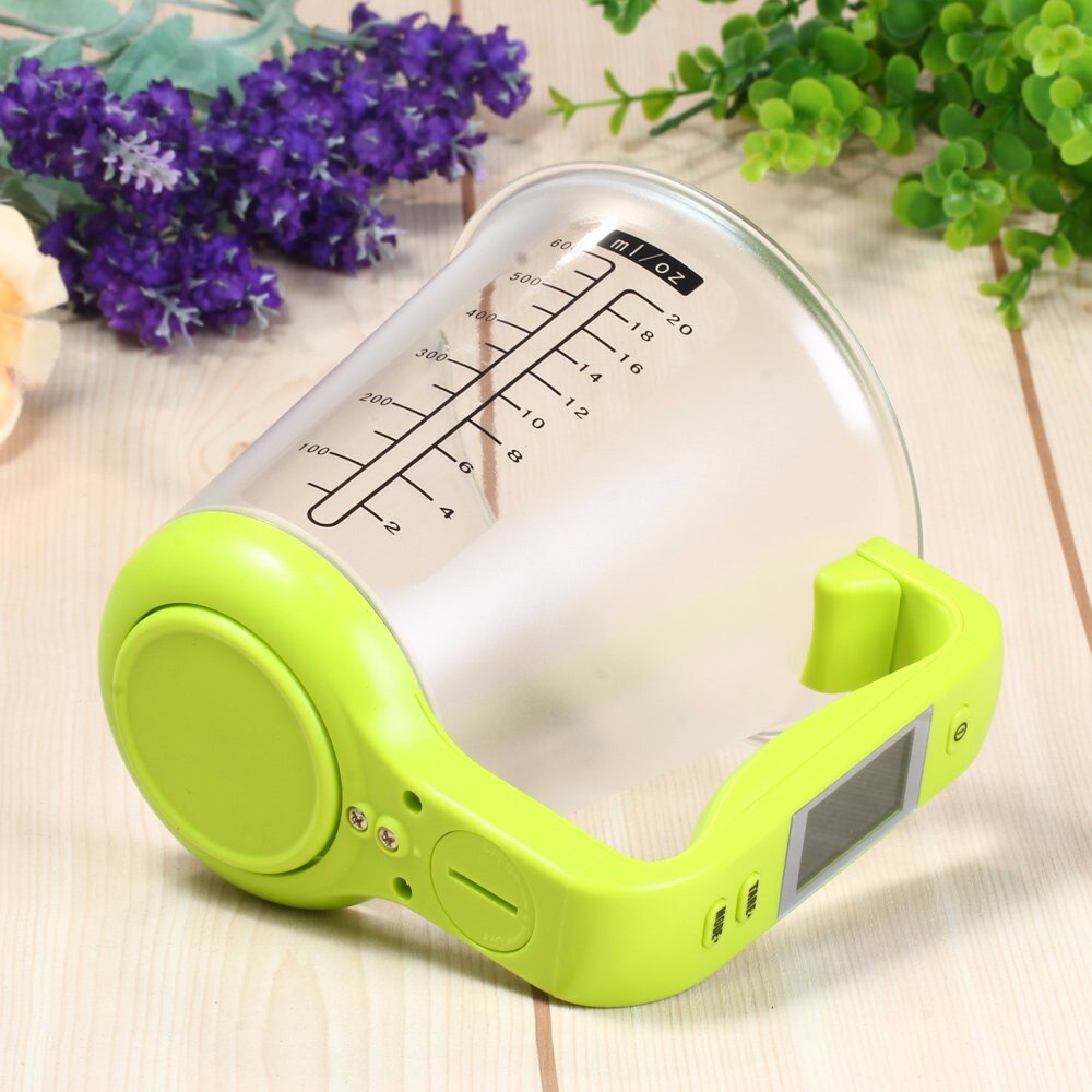 Medidor de agua para cocina, taza de escala 1kg, utensilios medidores de cocina con pantalla LCD