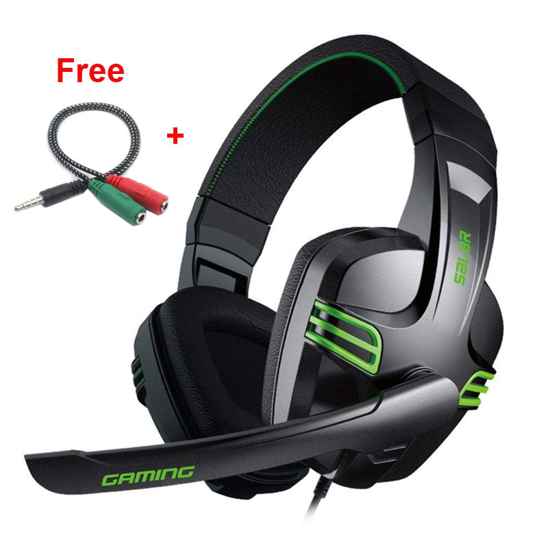 Lupuss G1 Wired Hoofdtelefoon Met Microfoon Verstelbare Over Ear Gaming Headsets Koptelefoon Lage Bass Stereo Voor Pc: Salar KX101 Black