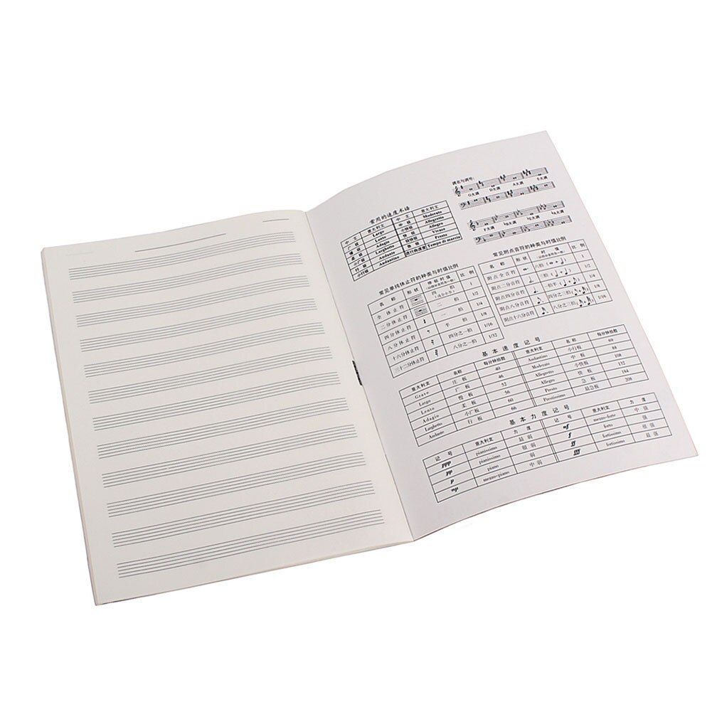 26cm * 18.5cm * 1cm 32 Pagina 'S Music Notes Stave Schrijven Tekening Nemen Papier Notebook Muzikant hulpmiddel voor studenten