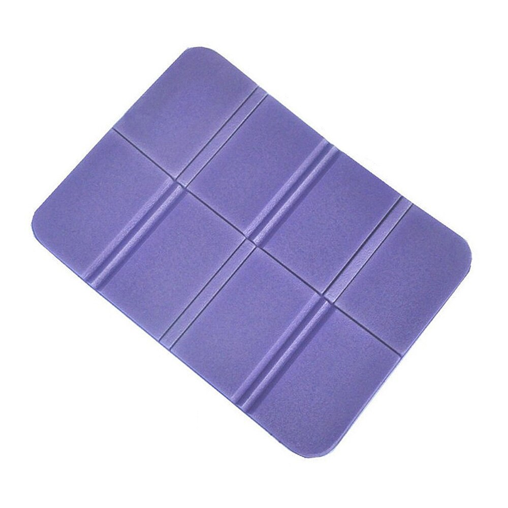 Katoenen stevige opvouwbare picknickmat voor buiten, schuimkussen, draagbaar zitkussen, xpe opvouwbaar kussen, hoogte: Paars