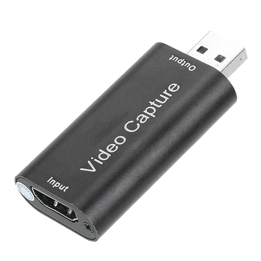 Usb 2.0 hdmi hd videooptagelseskort mini bærbar adapter sort til pc computer videooptagelseskort