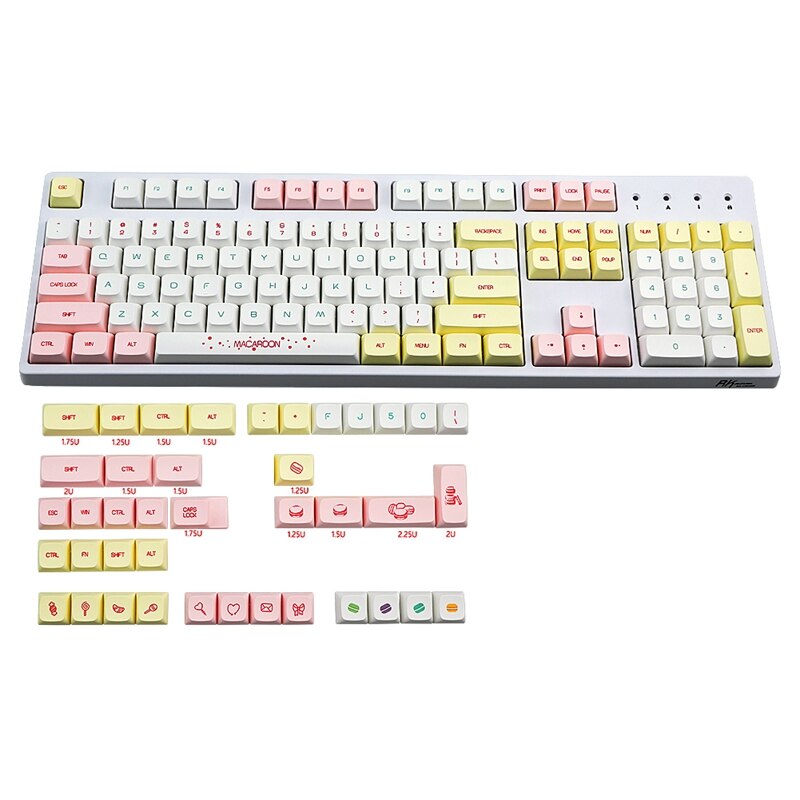 144 Keys XDA Profile Keycaps 5 Side Dye Subbed PBT Key Cap Mechanical Keyboard Keycaps for MX Switches