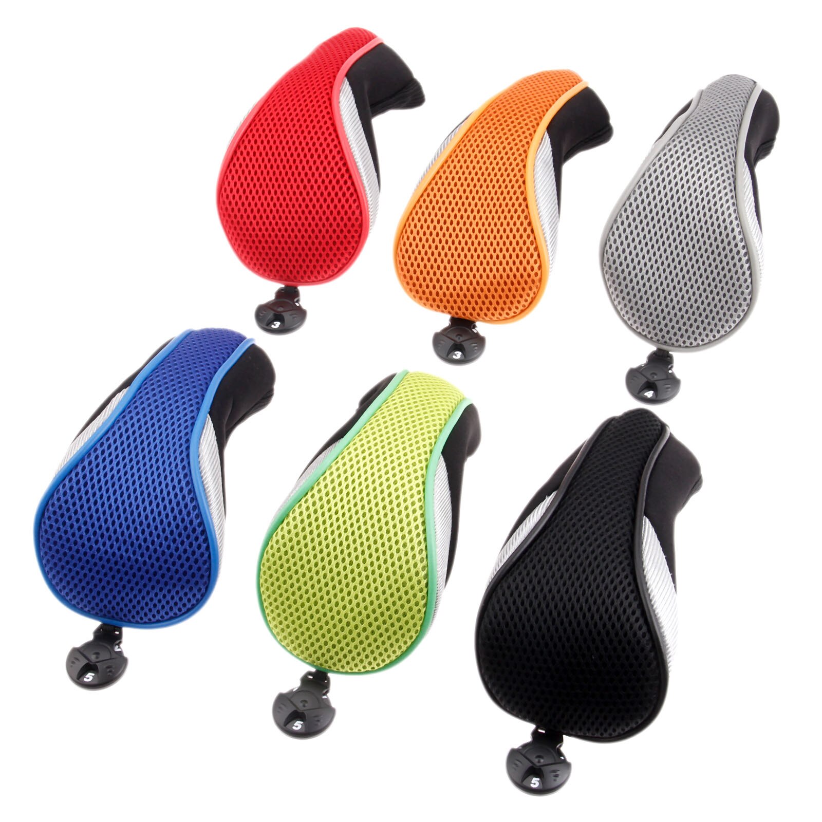 SURIEEN 3 Pcs/Set Golf Club Head Cover Golf hybrid club Headcovers Golf Head Covers Protect Set 6 Colors Choose