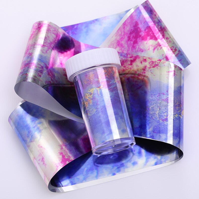1 rouleau bleu caméléon ongles feuilles Aurora couleur Nail Art transfert autocollant toboggan Nail Art décalque été populaire ongles accessoires: 17