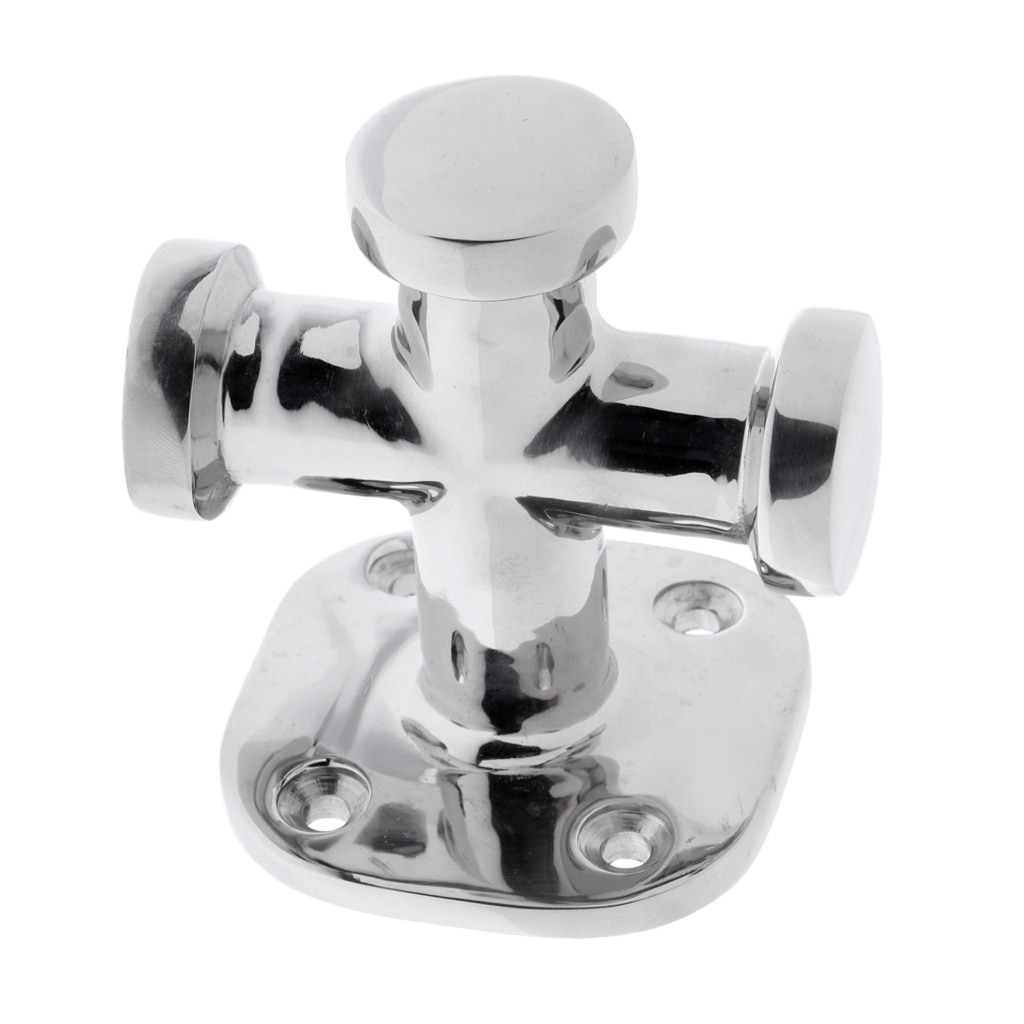 Premium Marine Grade 316 Stainless Steel Single Cross Bollard Boat Anchor Deck Rope Cleat Hardware Accessories