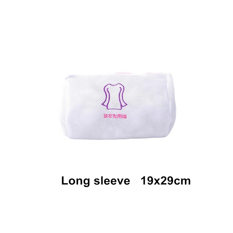 Mesh Dedicates Clothing Washing Bags for Clothes Zipper Travel Underwear Laundry Basket Dryer Washing Machine Protect Bra Socks: Long Sleeves