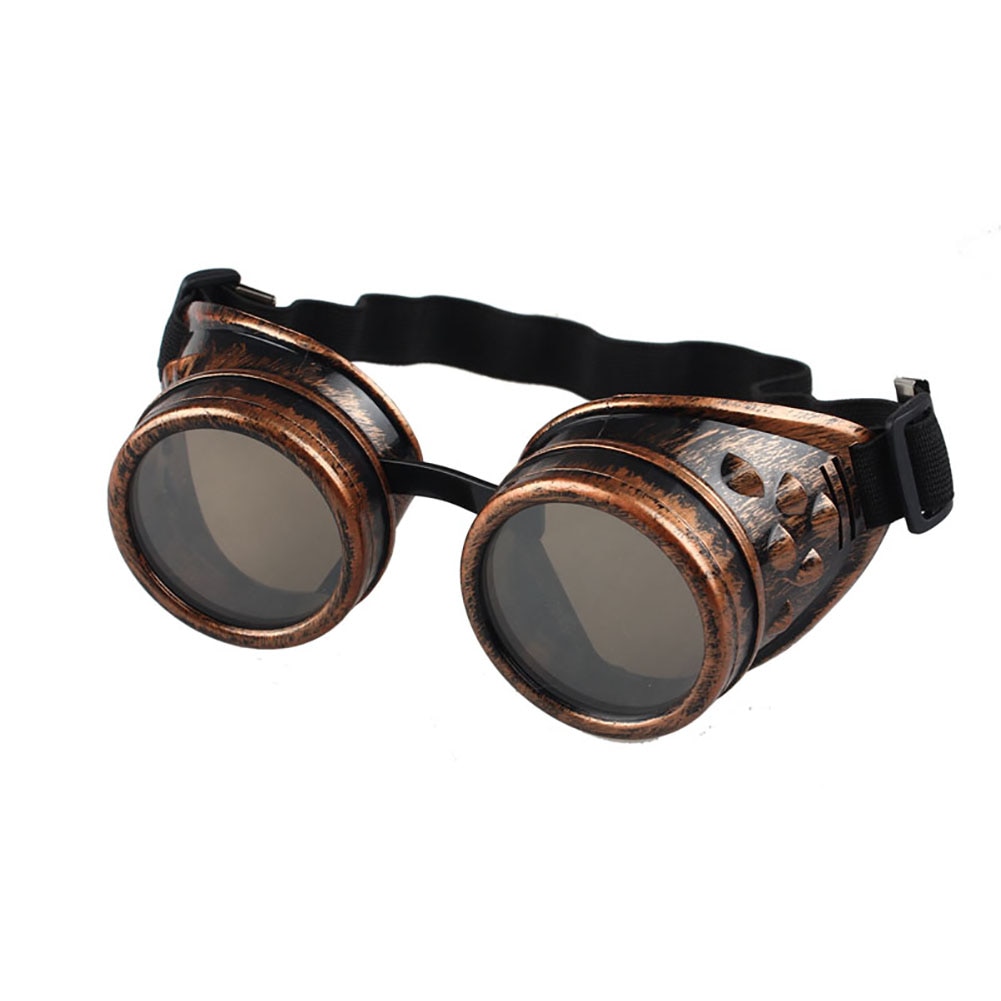 Retro motorcykel beskyttelsesbriller tunge metal steampunk gotisk stil beskyttelsesbriller til harley pilot steampunk atv cykel kobber hjelm: Stil 1