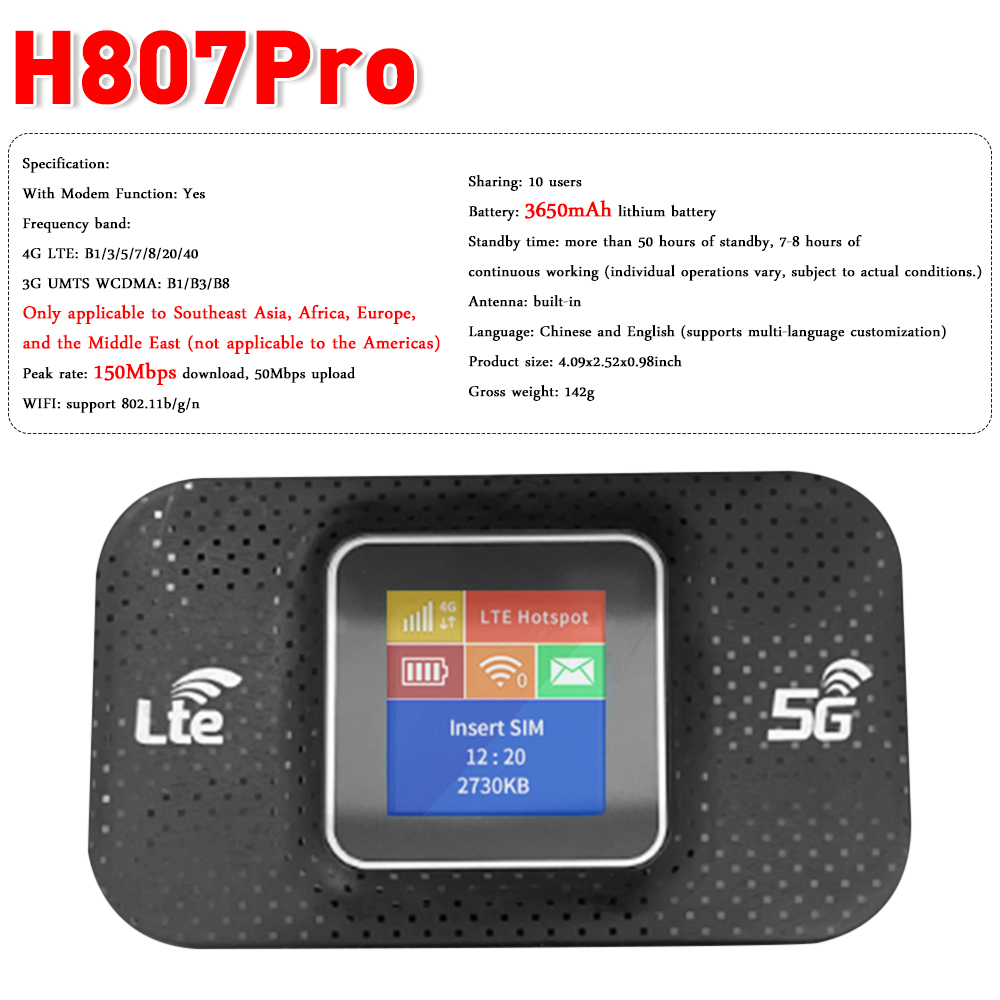 4G LTE Router WIFI Router Wireless Network Expander Sim Card Slot USB Modem 150Mbps Pocket Hotspot Mobile Wifi Router for Travel: Bundle1