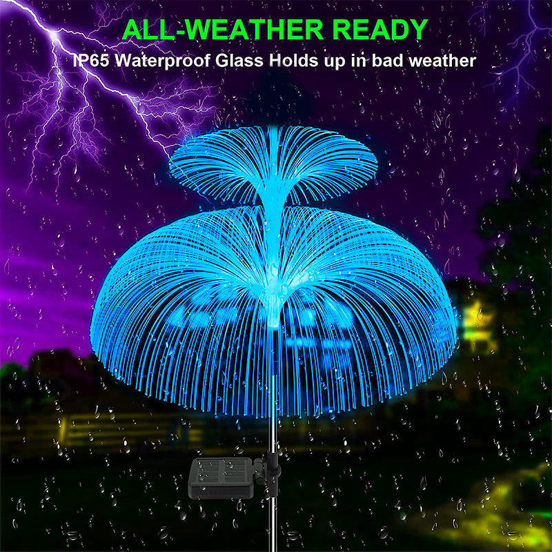 Luces solares para camino de jardín al aire libre, decoración de medusas, luces de césped, energía Solar, impermeable, pasarela, Patio, decoración, flores, lámpara