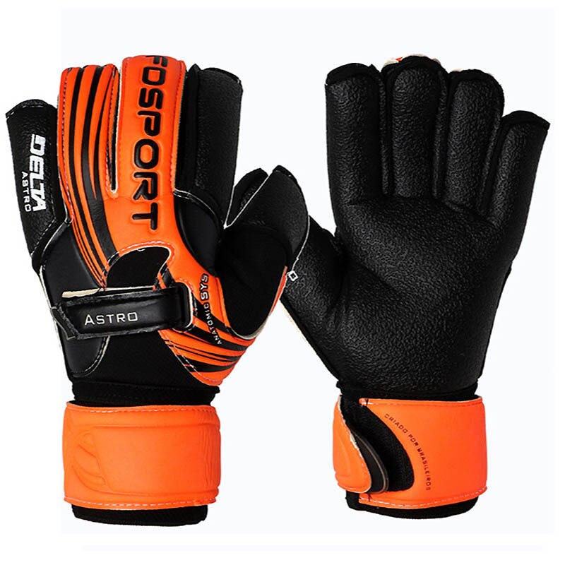 Adult Soccer Goalkeeper Gloves Finger Protection Target Thick Latex Footbal Goalkeeper Gloves Men: c / Size 9