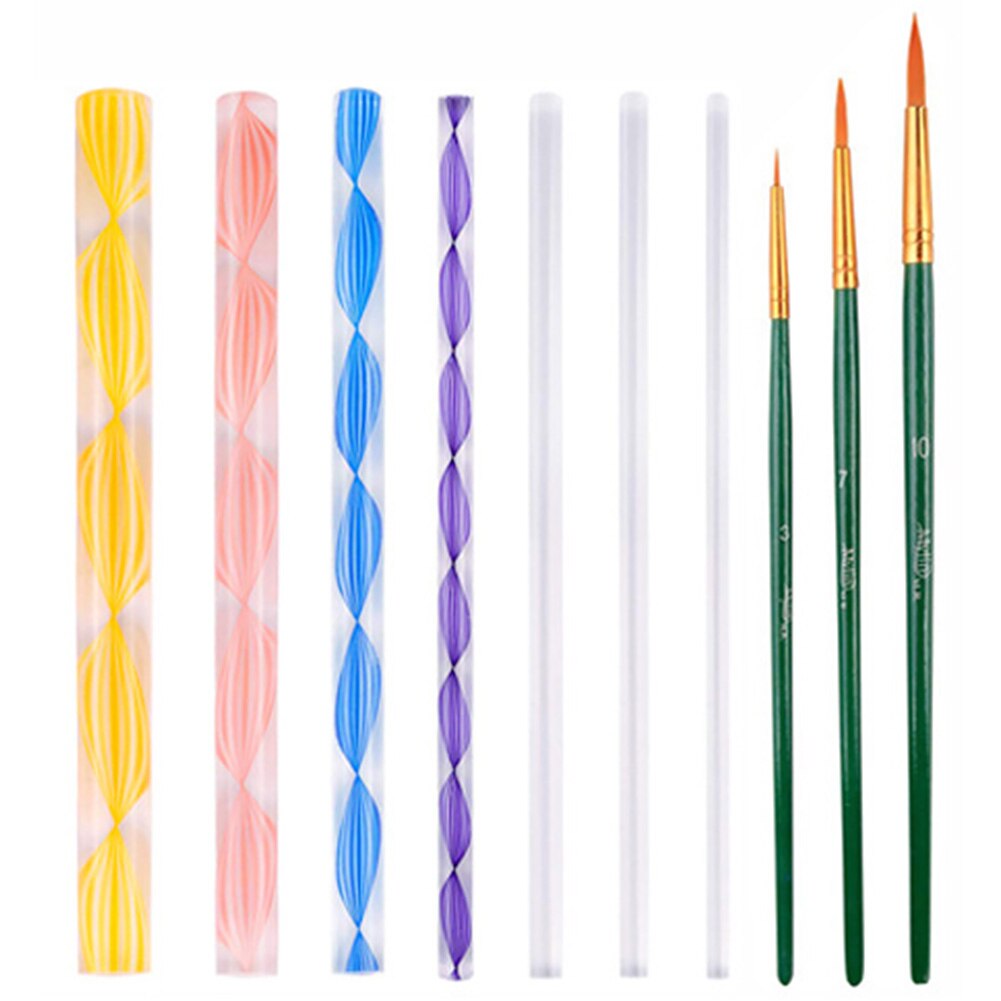 17pcs/set Clay Sculpting Coloring DIY Dotting Painting Tools Nail Rock Combined Multifunctional Pottery Mandala Stencil Carving