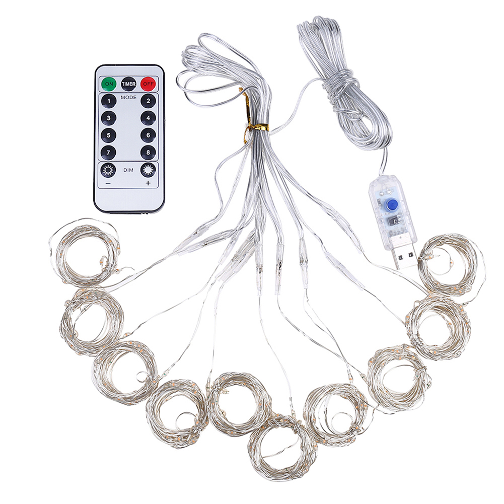 3M 300LED Christmas Fairy String Lights Remote Control USB Year Garland Curtain Lamp Xmas Decoration for Home Bedroom Window
