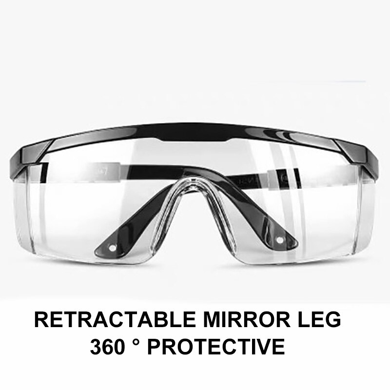 Schutzbrille für Augen Schutz Winddicht Staubdicht Wasserdicht transparent Gläser Schutz Arbeits Brillen sicher brille