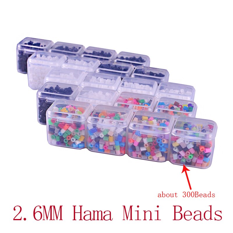 1000Pcs 2.6mm Mini Hama Beads Material Fuse/Perler Beads For Make Caroon Pixel Figure Jigsaw Educational Class Toys