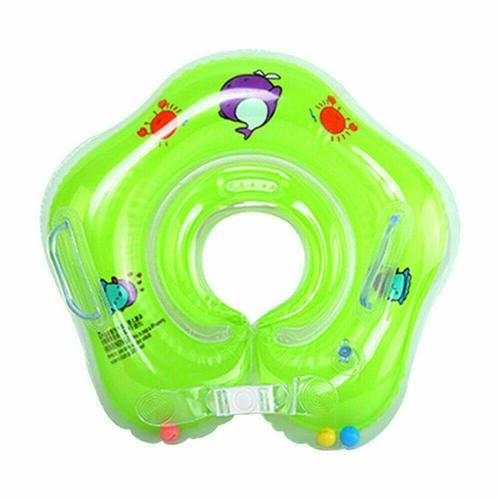 Summer Inflatable Swimming Ring Giant Pool Float Toy Circle Beach Sea Party Inflatable Mattress Water Ring Float Round Adult Kid: green child