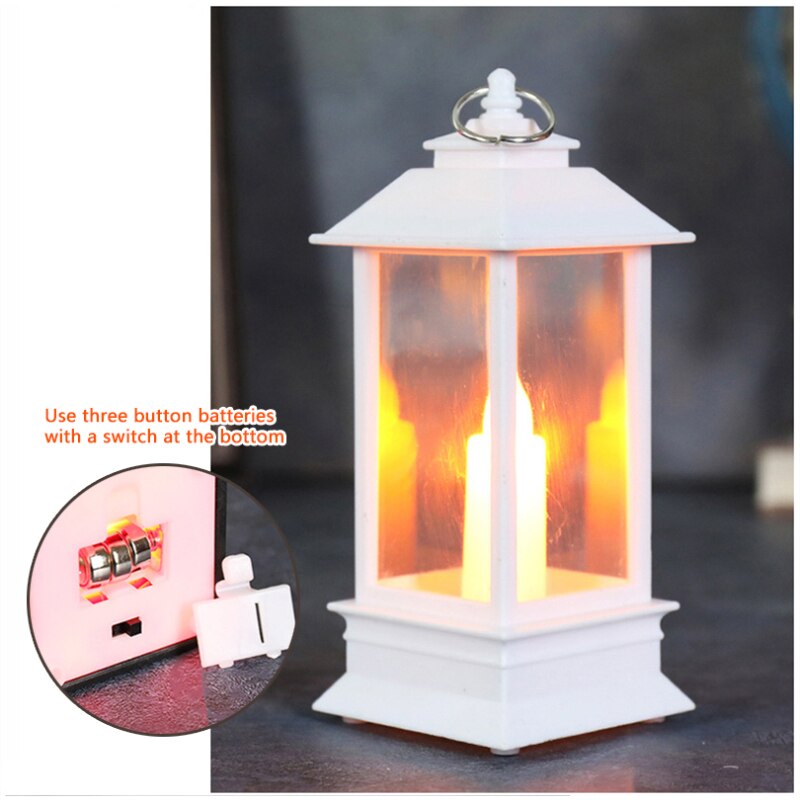 Christmas Decoration Candle Lantern Halloween Vintage Castle Hanging LED Light Birthday Party Decorations Wedding Decor LED Lamp