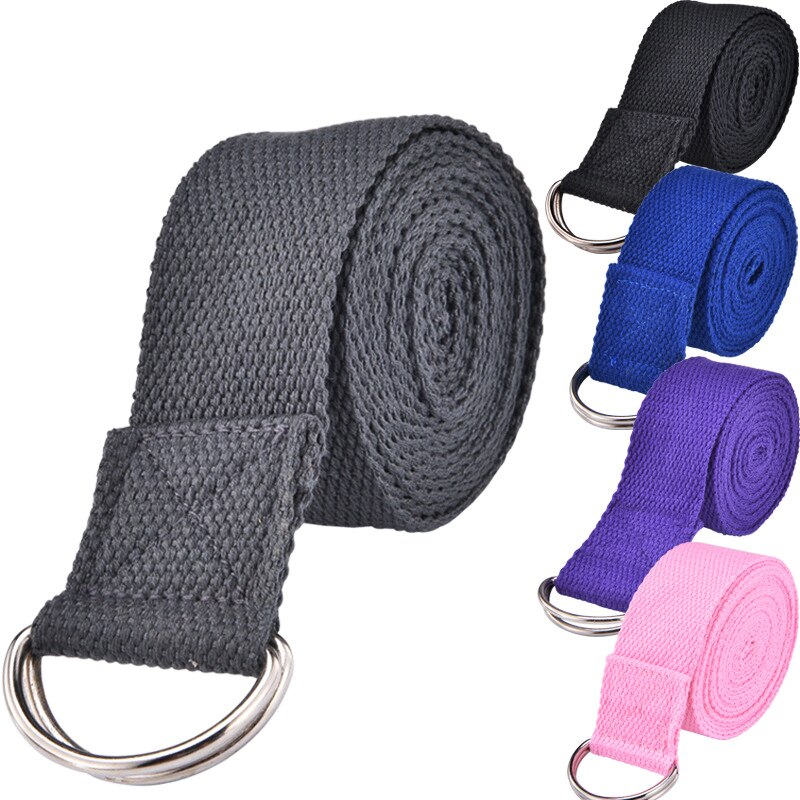 1Pc Yoga Stretch Strap D-Ring Gesp Riem Yoga Riem Fitness Oefening Gym Touw Figuur Taille Been Weerstand fitness Bands