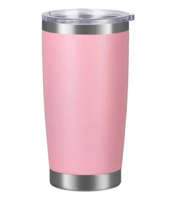 20oz Thermal Cups for Cold Beer Leakproof Thermal mug Stainless Steel Water Bottle Keep Water Coffee Drinkware: pink