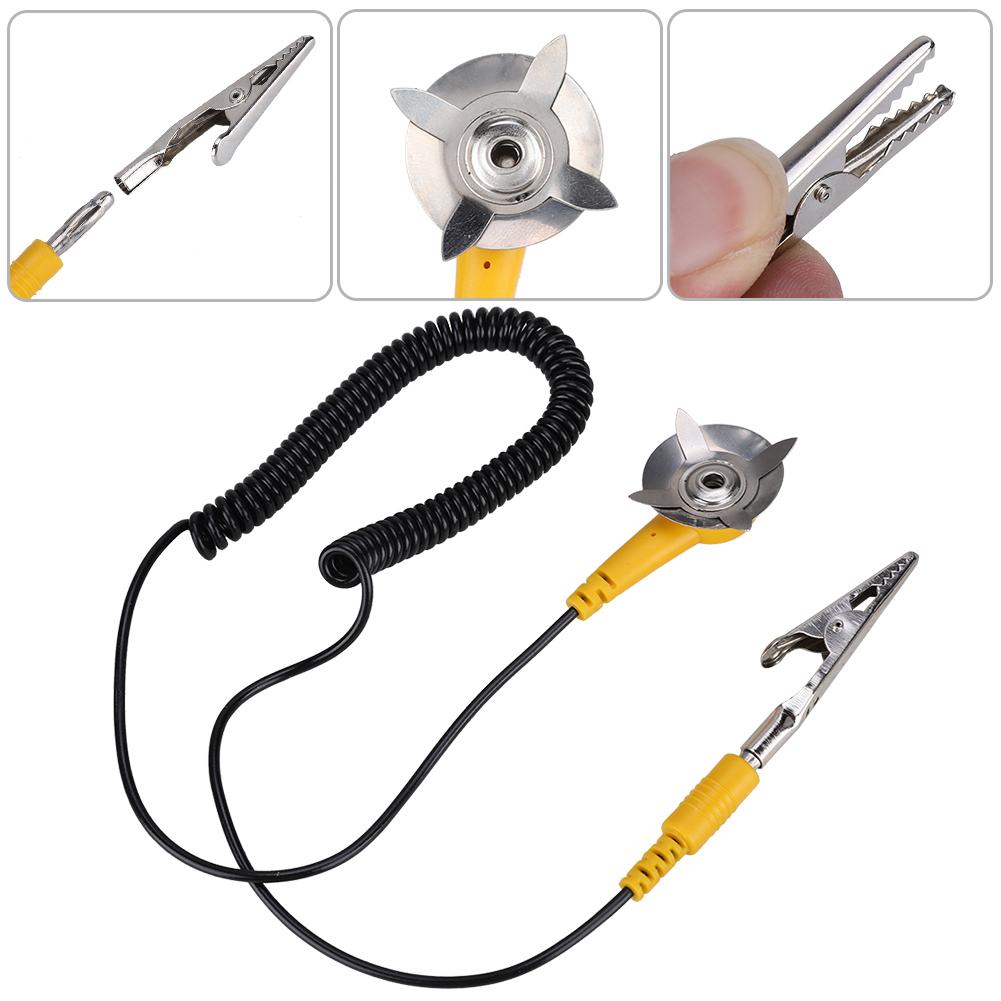 Anti-static Ground Cable PVC PU Material Anti Static Electricity Wire with Crocodile Clip