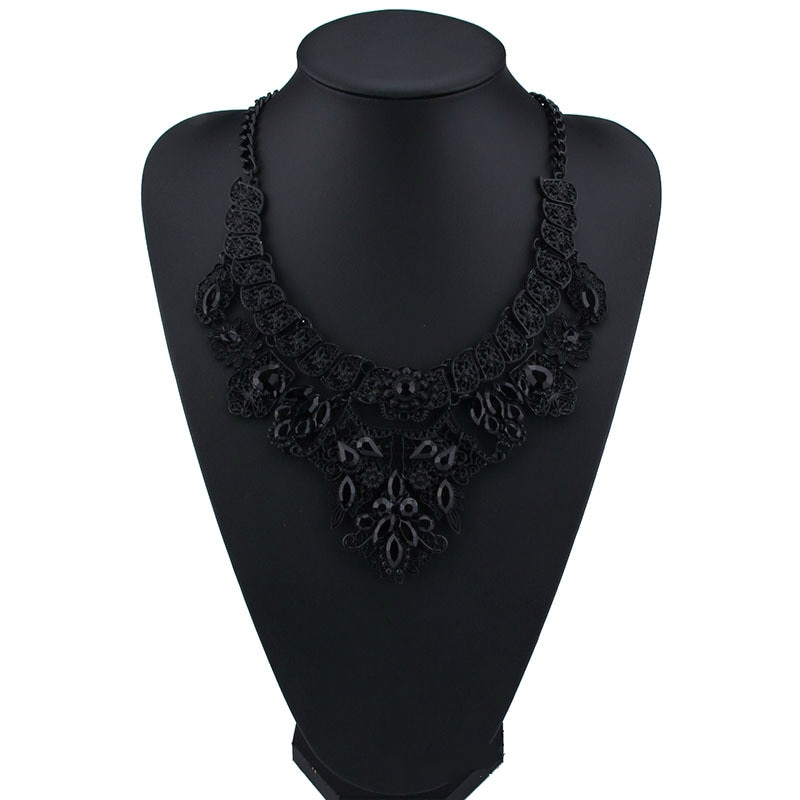 MYDANER-Collar grueso multicolor con diamantes de imitación para mujer, Gargantilla, joyería: A3