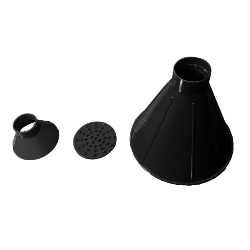 Outil de nettoyage de voiture magique | Voiture magique pare-brise glace outil de grattoir entonnoir rond en forme de cône, costume de trois pièces, accessoires de voiture: B
