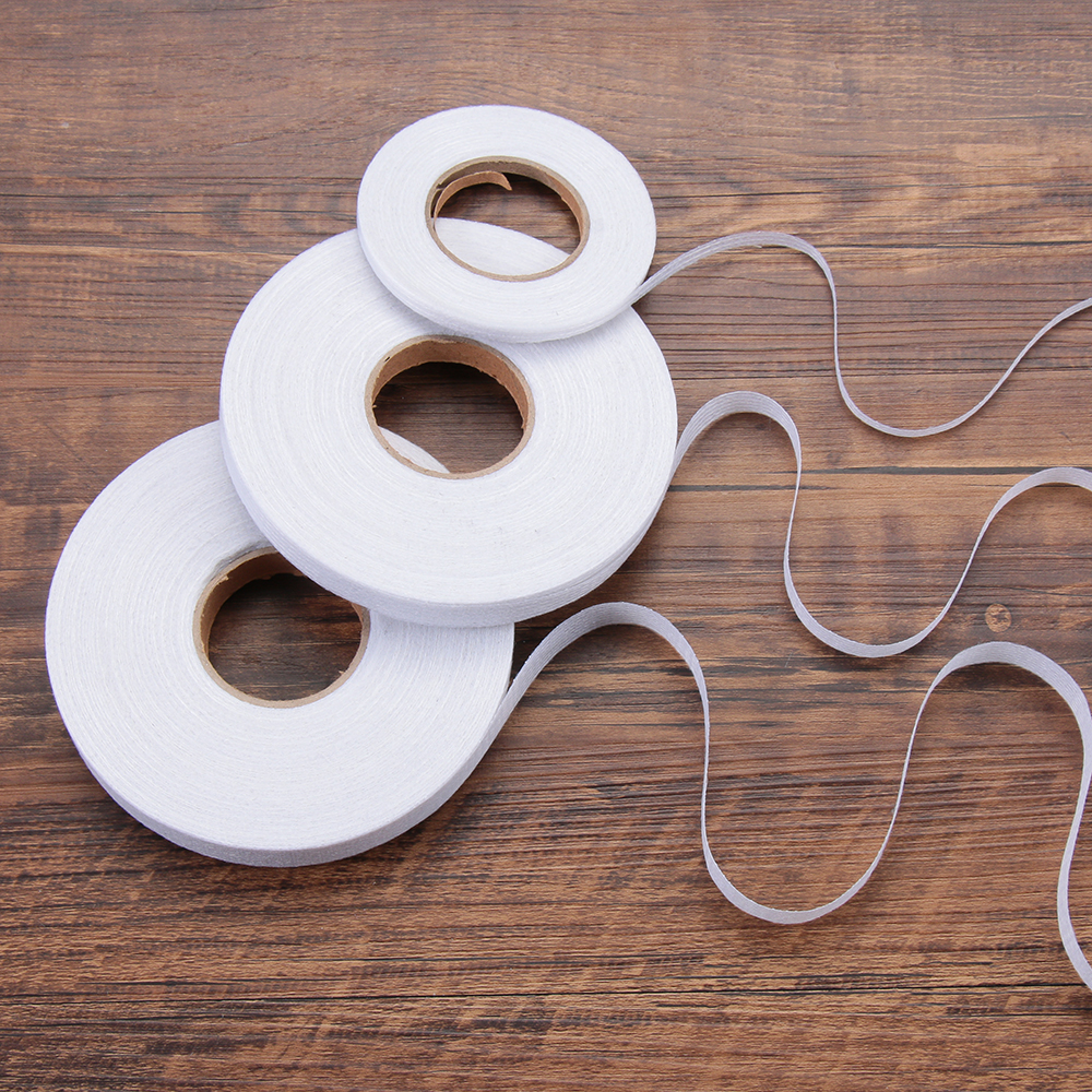 50Meter Double/Single-sided Adhesive Fabric Interlining Sewing Roll Clothes Apparel Iron On Hemming Tape Sewing Turn Up Hem Tape