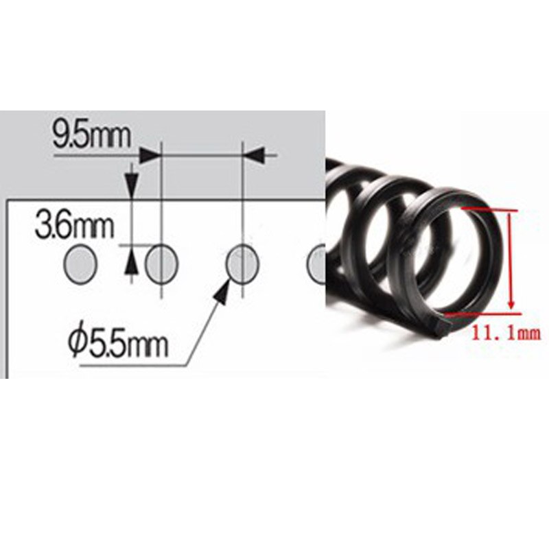 Anillo de plástico transparente con 25 orificios para encuadernación, anillo de hojas sueltas para cuaderno A4, suministros escolares, 10 Uds.