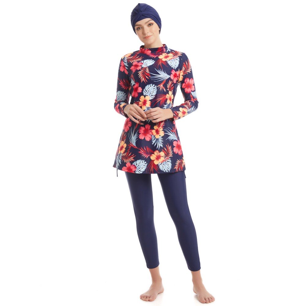 Plus Size Muslim Swimwear Burkinis Women Swimsuit Long Sleeve Hijab Modest Style Muslimah Clothing Islamic Swim Wear