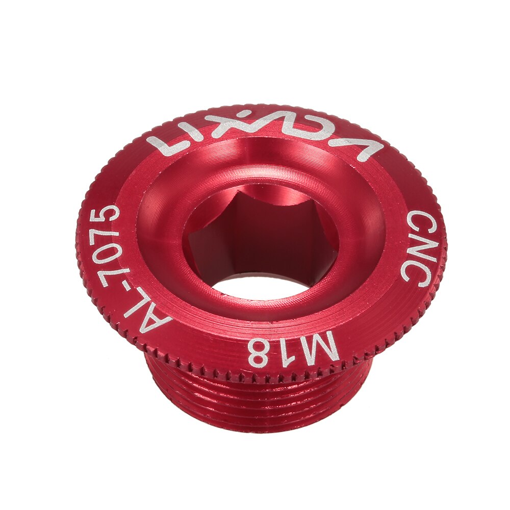 Lixada 1pc M18/M20 Kurbel Befestigungs Schrauben Fahrrad Fahrrad Bolzen Hohl Befestigung Kurbel Arm Bolzen Kappe Schraube MTB mountainbike Kurbel: rot Durchmesser 18mm