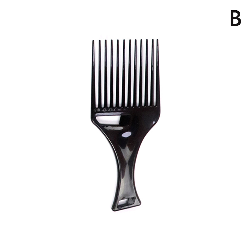 Cepillo de dientes anchos para mujer y hombre, peine de plástico para pelo rizado Afro, herramientas de peinado: Verde