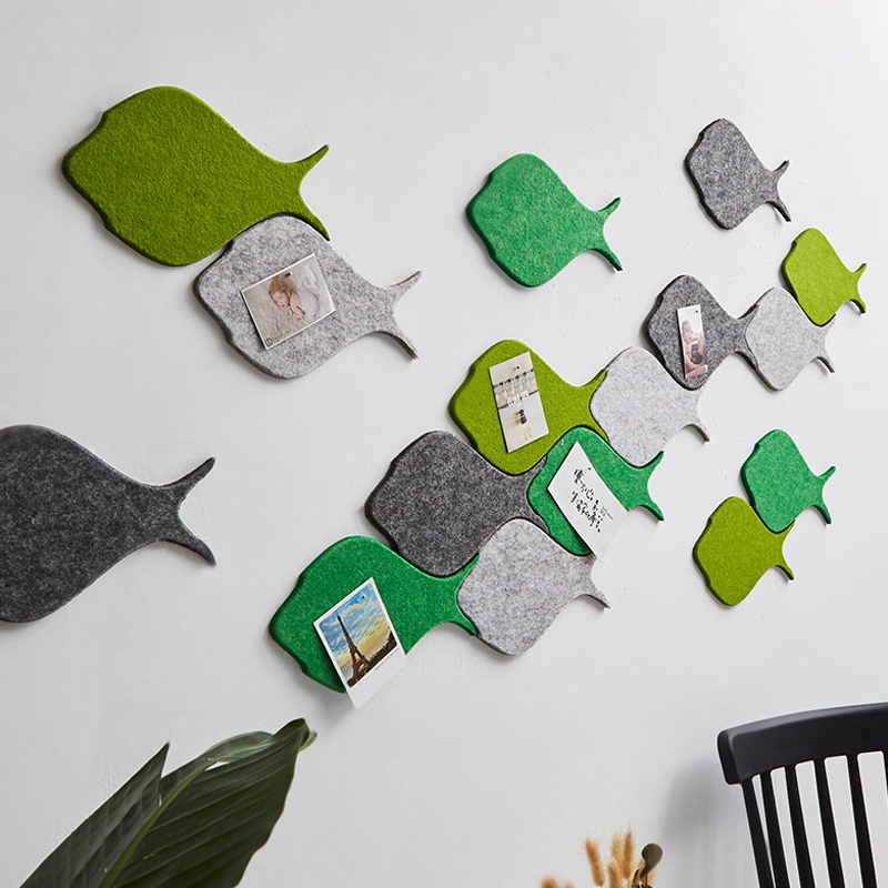 DIY Felt Background Letter Board Photo Wall Household Message Display Nordic Style Soundproof Self-adhesive Decor Wall Sticke