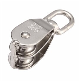 1pcs M15/M20/M25/M32/M50 fishing net Double pulleyPoly Rope Hoist Pulley Wheel Block and Tackle Puller Lift Tools: M20