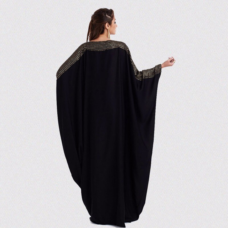 Muslimische Marokkanische Kaftan Abaya Hijab Kleid Frauen Batwing Hülse Ramadan Islamische Clohing Djellaba Jilbab verlieren Kleid Musulman Ropa