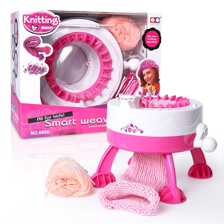 22 Needles DIY Knitting Machine Magic Loop Weaving Loom Weaving Scarf Sweater Hat Socks EducationalToy for Adults Kids: Rose Red